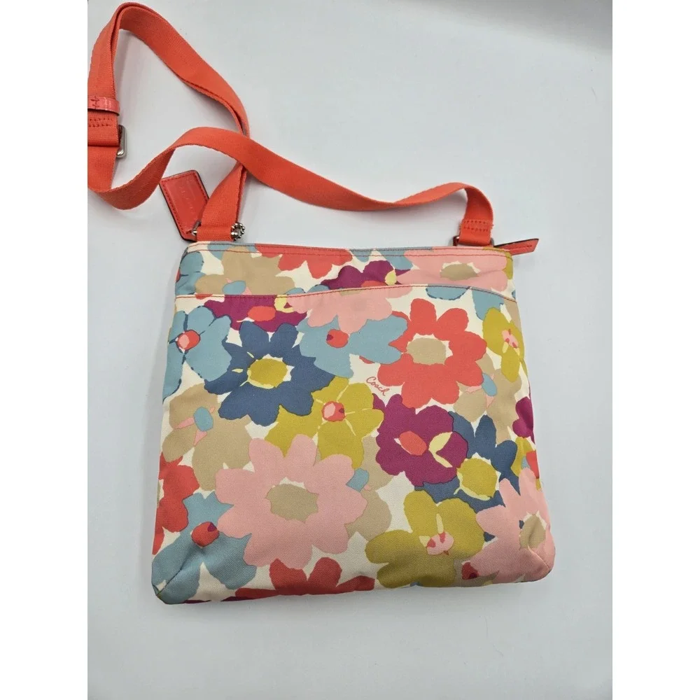 Coach Signature Nylon Getaway Flower Print